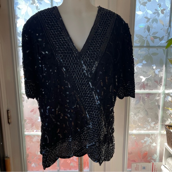 Brilliante By J.A V-Neck Women  Blouse size 1X - Picture 10 of 11